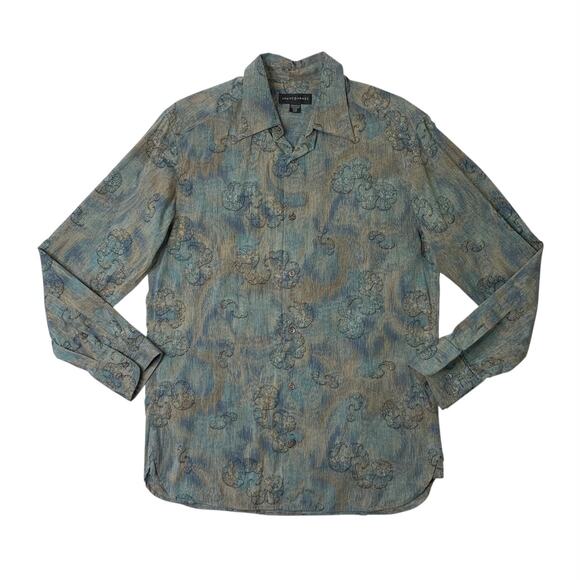 Vintage Jhane Barnes Shirt Mens S Small Multi Long Sleeve 3D Patterned Retro - Picture 1 of 10